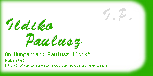 ildiko paulusz business card